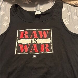 WWE Black and Red 'Raw Is War' Tank Top